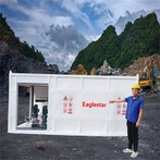 Stasiun Bahan Bakar Bergerak Stasiun Pengisian Portabel Bangunan Kain Struktur Baja Dispenser Peralatan Servis Bensin